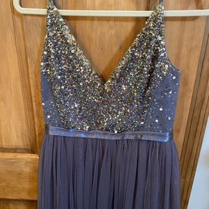Altar’d state. Size S. Color blue/gray. Top has gold&silver sparkles. Never worn